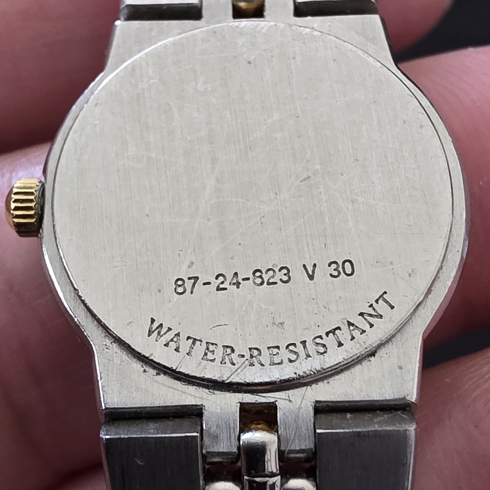 VTG Movado Ladies Two Tone Stainless Steel Bracelet Watch For Parts Or Repair - Picture 7 of 12